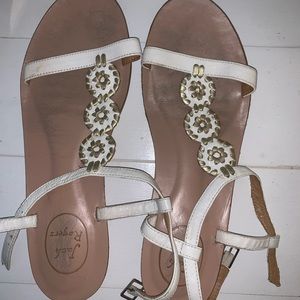 Jack Rogers White Sandals